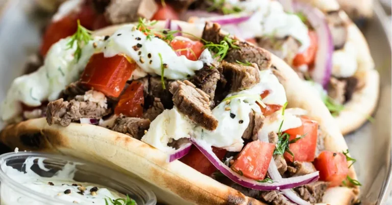 Beef Gyros with Tzatziki