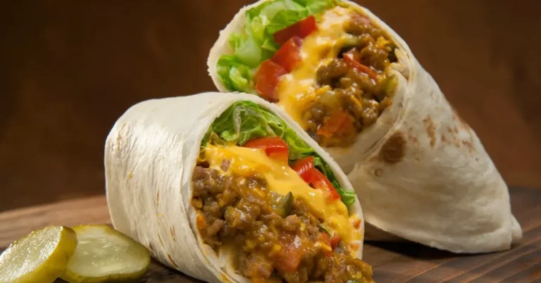 Classic Cheeseburger Burritos