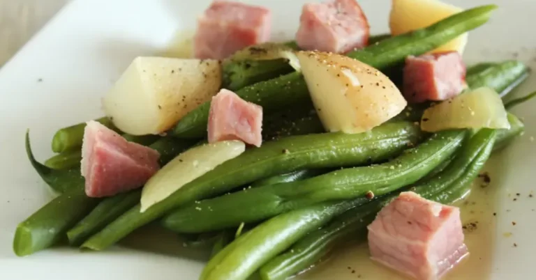 Crockpot Ham, Green Beans, and Potatoes