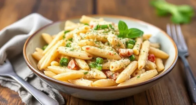 Creamy Penne Pasta Primavera