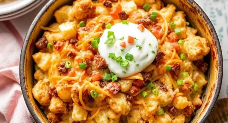 Loaded Baked Potato & Chicken Casserole