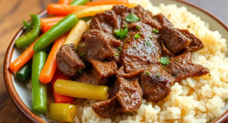 Savory Beef, Crisp Veggies, and Perfectly Seasoned Rice