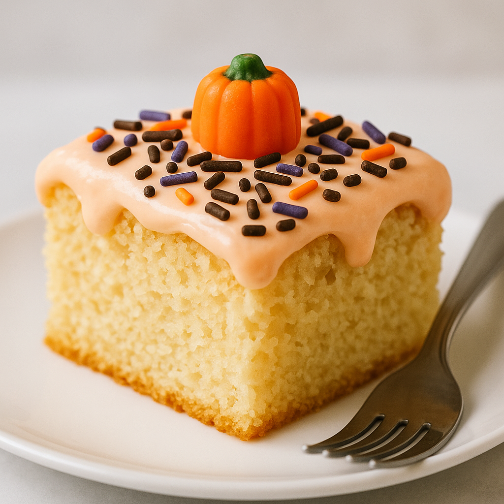 Easy Halloween Poke Cake