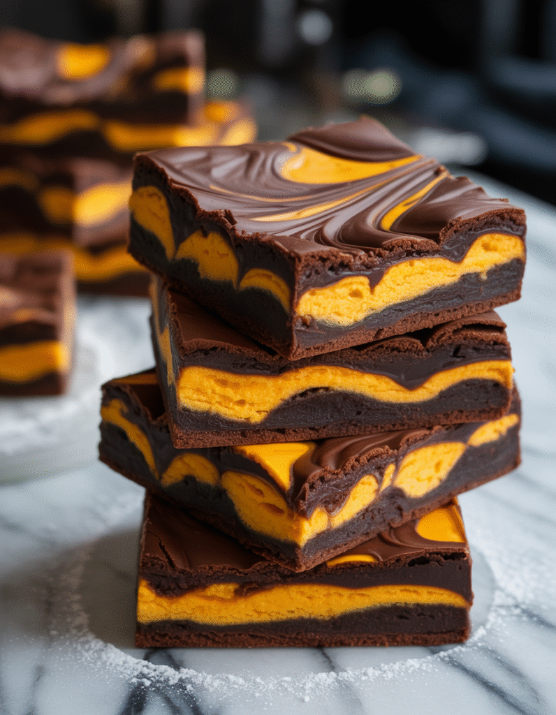Halloween Cream Cheese Brownies