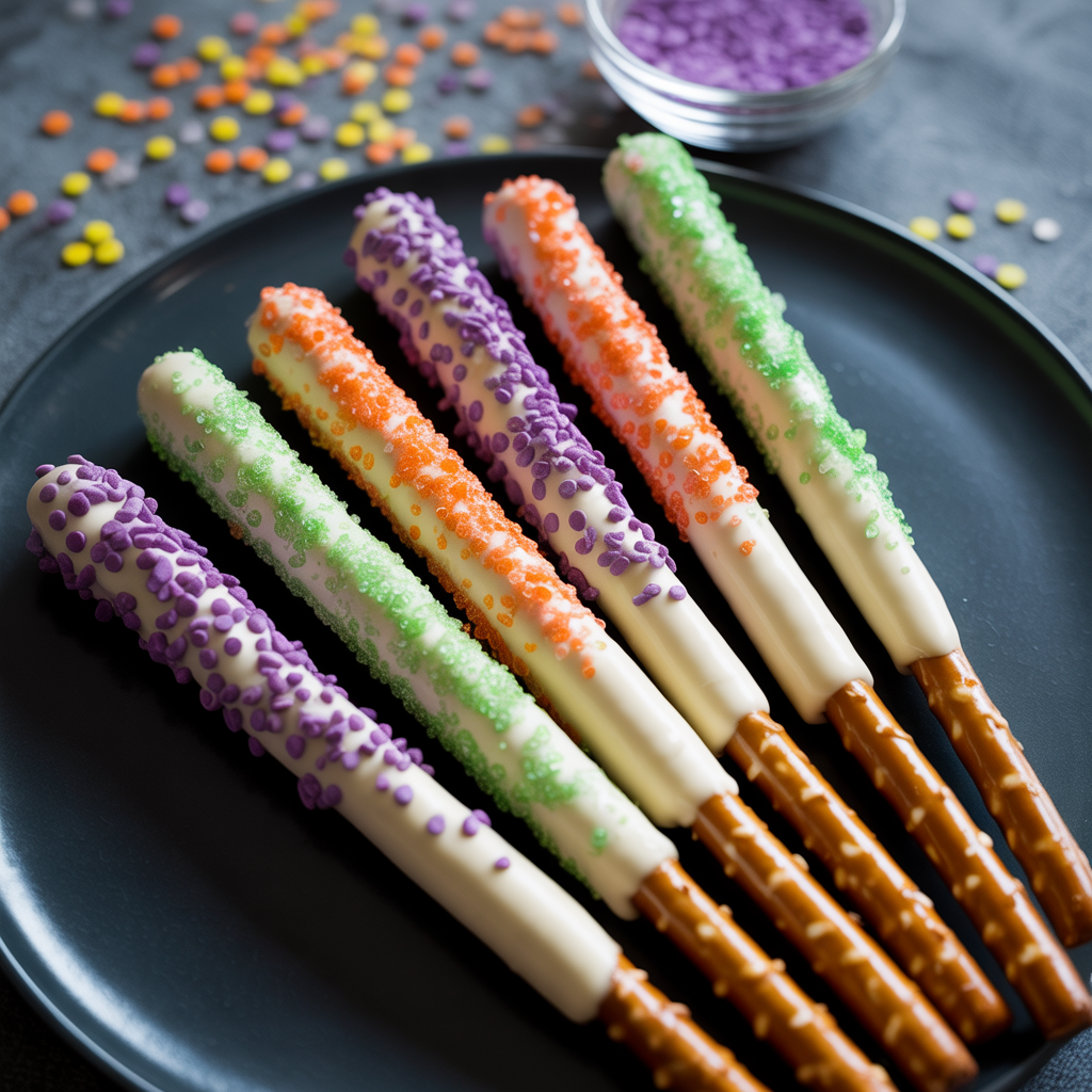 Halloween Pretzel Rods