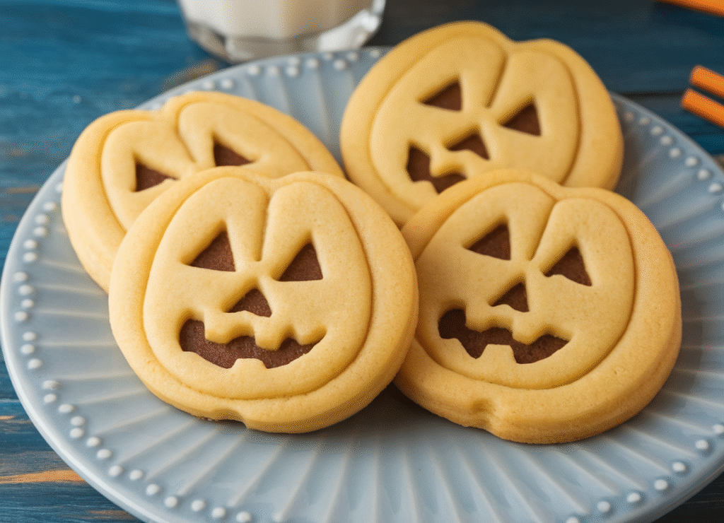 Jack-o-Lantern Sugar Cookies