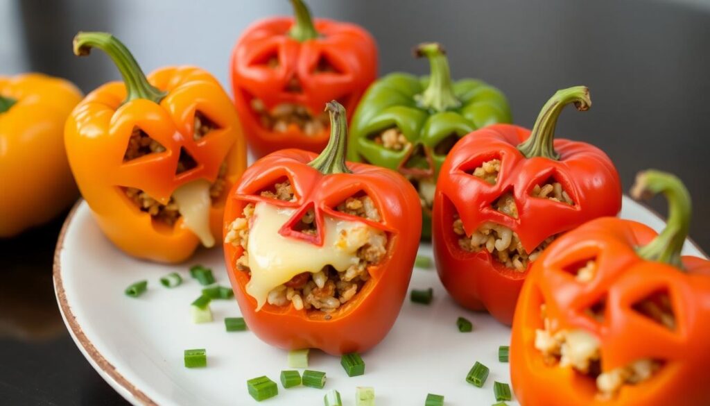 Spooky Stuffed Peppers