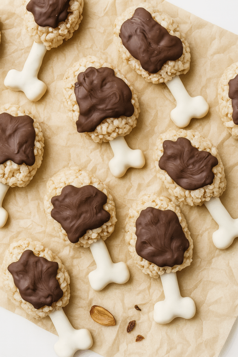Turkey Leg Rice Krispies with Chocolate Dip
