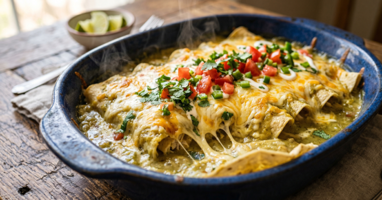 Creamy Green Chili Chicken Enchiladas You’ll Crave Forever