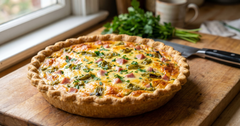 Irresistible Hatch Chile Ham Quiche for Weekend Brunch