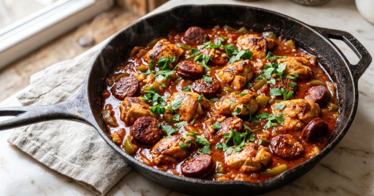 Irresistible Smoky Chicken and Chorizo Skillet Magic
