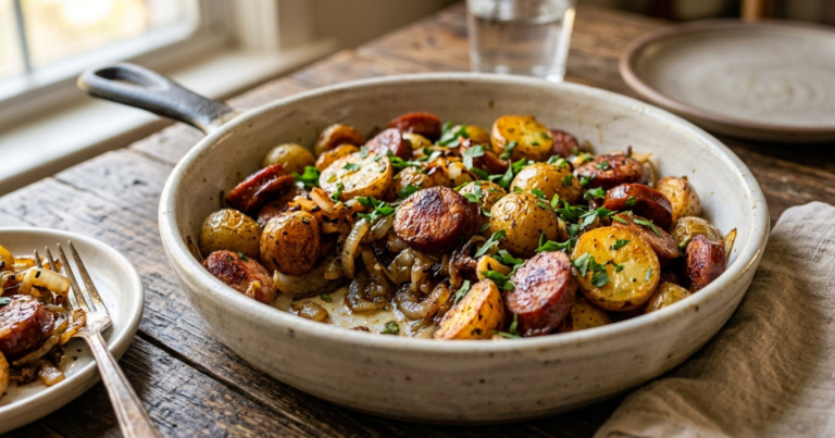 Irresistibly Savory Skillet Sausage and Potato Medley