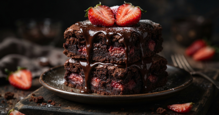 Decadent Chocolate Covered Strawberry Brownies for Every Craving