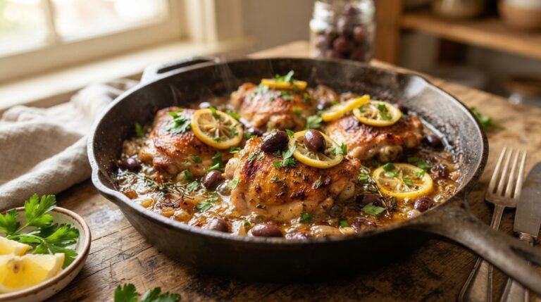 Mediterranean Chicken Skillet  A Flavorful One Pan Dinner Delight