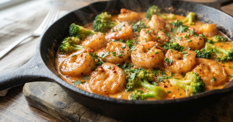Ultimate Creamy Spicy Shrimp with Broccoli That Wows
