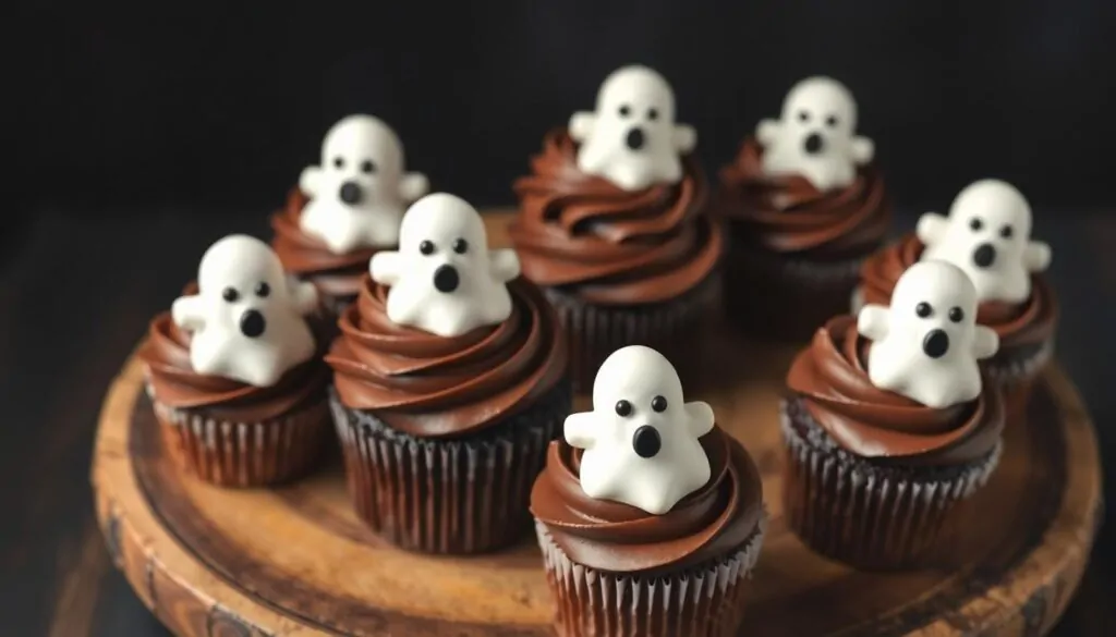 Ghostly Marshmallow Cupcakes