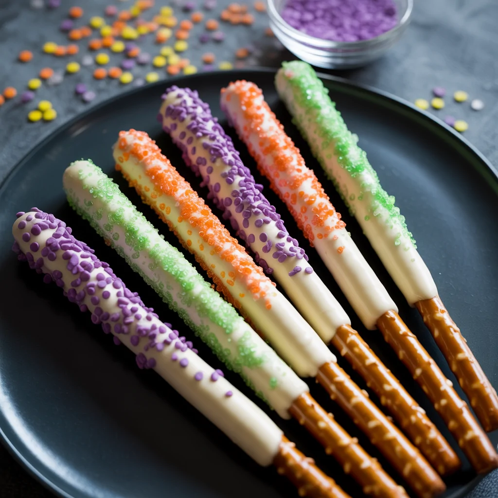 Halloween Pretzel Rods