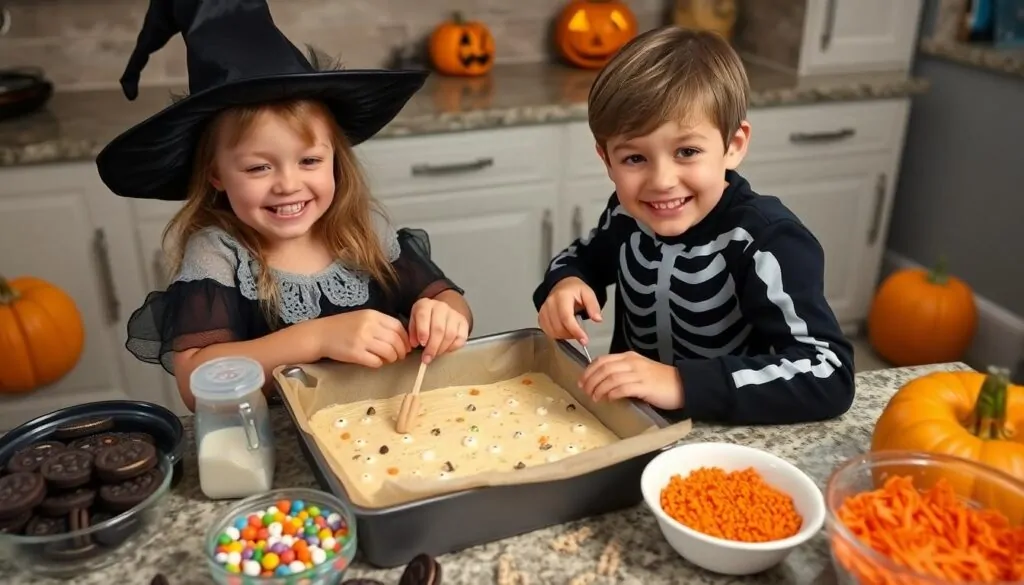 How to Make Halloween Oreo Cake Bars