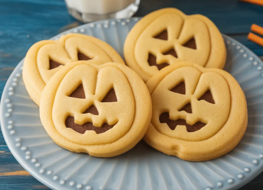 Jack-o-Lantern Sugar Cookies