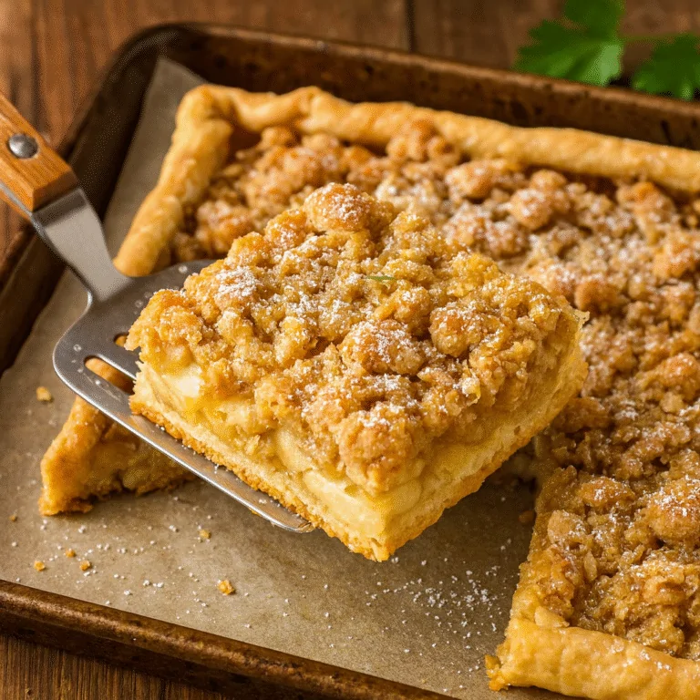 Easy Sheet Pan Apple Slab Pie with Oat Crumb Topping