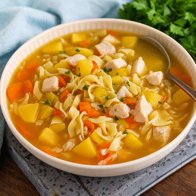 Easy Leftover Slow Cooker Turkey Noodle Soup
