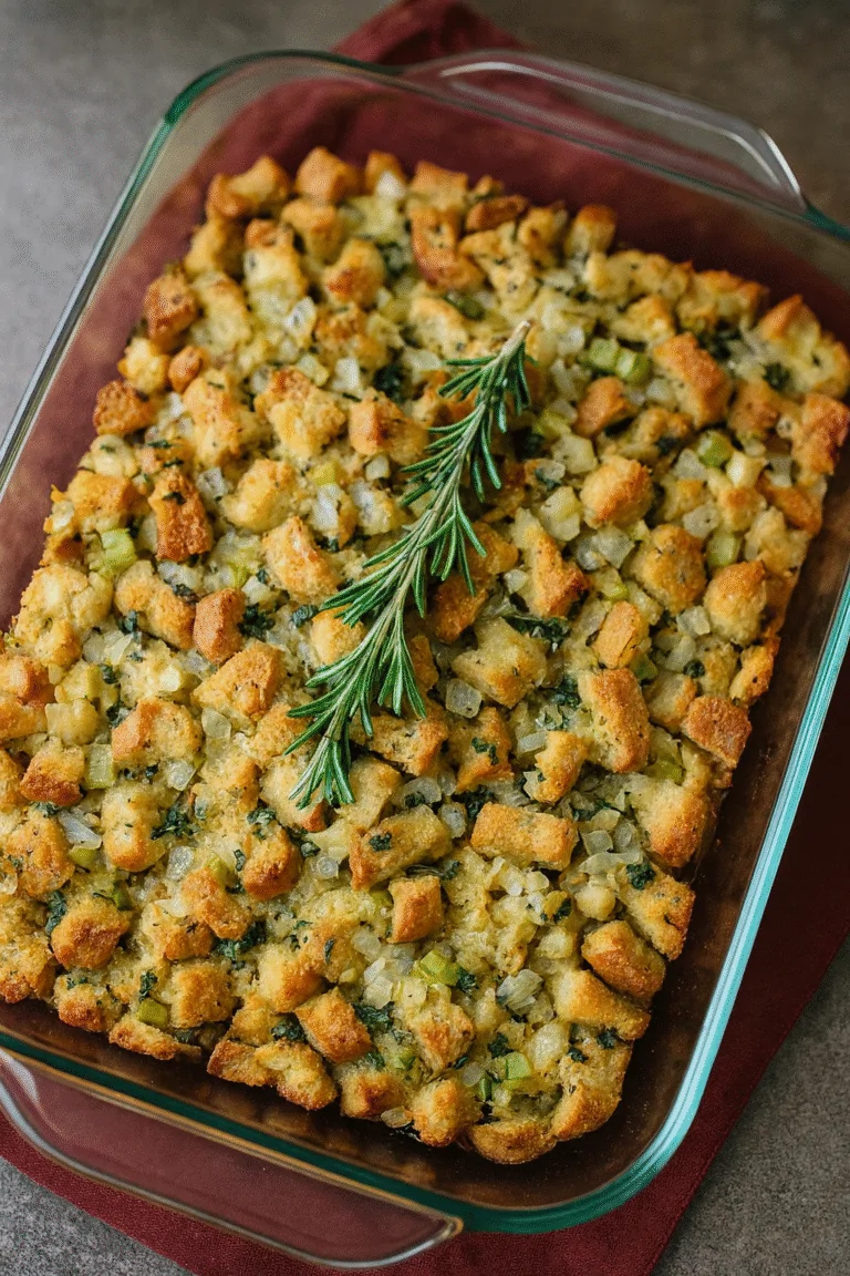 Traditional Herb Stuffing Recipe (Make-Ahead)
