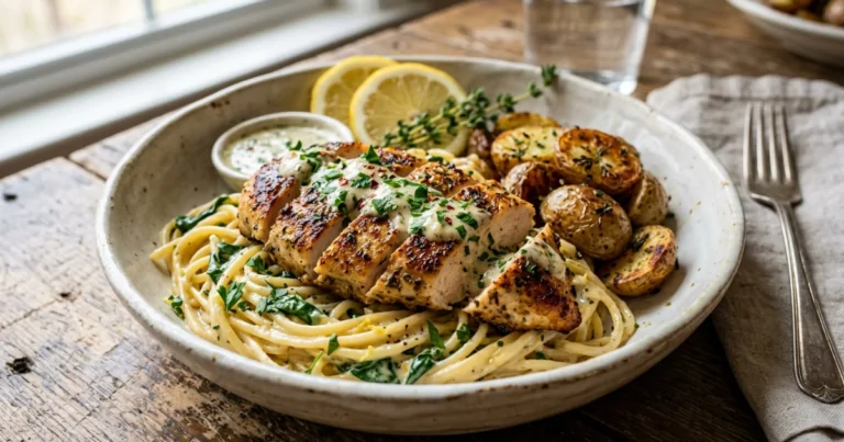Mediterranean Garlic Herb Chicken  The Ultimate Creamy Lemon Pasta