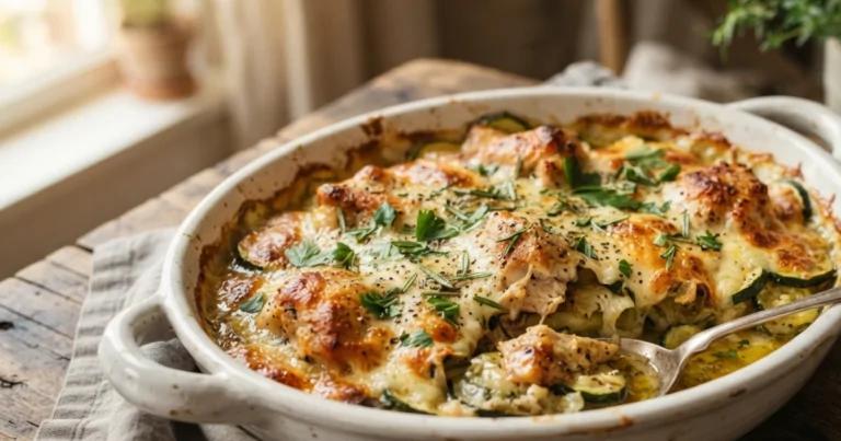 Delicious High Protein Chicken Zucchini Bake  A Healthy and Easy Dinner Recipe