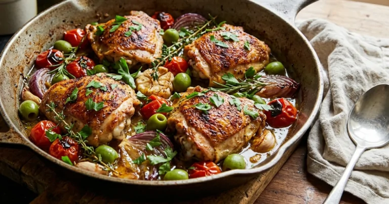 Easy Mediterranean Chicken Skillet Recipe  A Flavorful One-Pan Meal