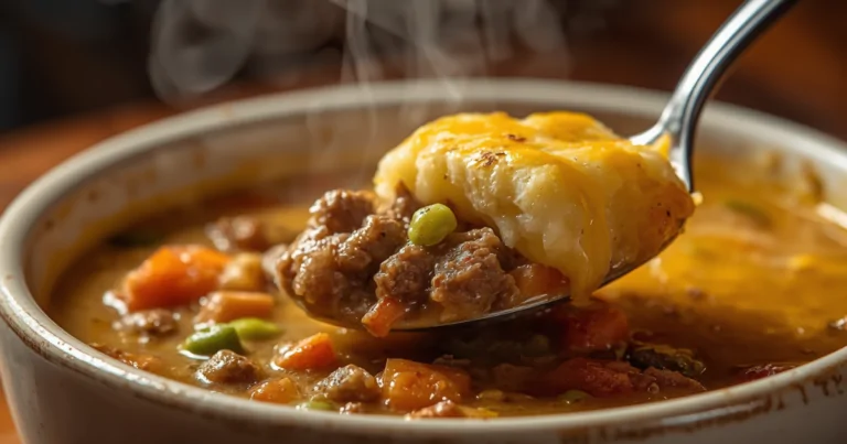 Hearty Protein Packed Shepherd’s Pie Soup to Warm Your Soul