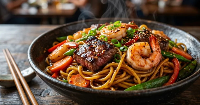 Irresistible Surf & Turf Noodle Stir Fry with Steak and Shrimp