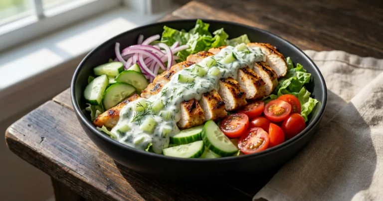 Mediterranean Magic  Ultimate Greek Chicken Tzatziki Bowl