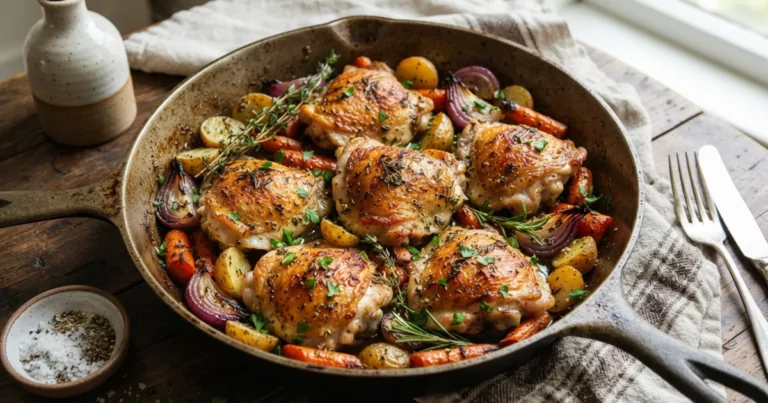 Mouthwatering Herb Roasted Chicken Veggie Dinner