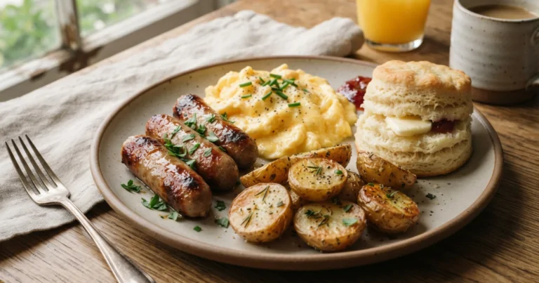 Perfect Morning Feast  Hearty Breakfast Plate Done Right