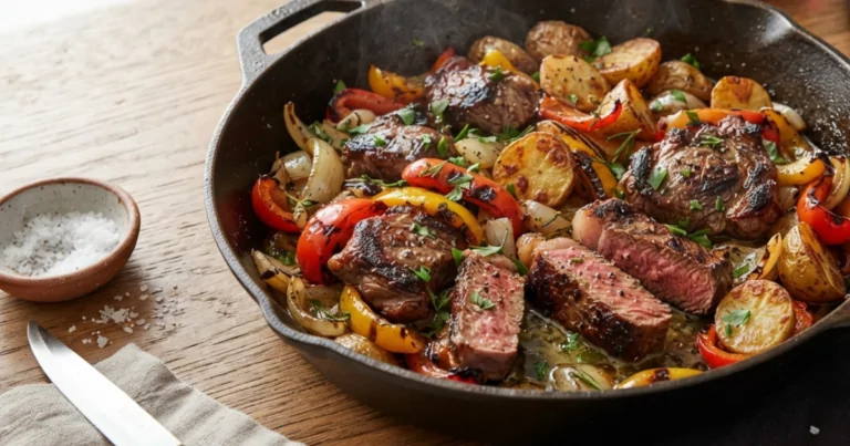 Sizzling Steak Fajitas with Perfect Mexican Yellow Rice